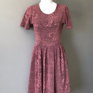 Mauve Embossed LuLaRoe Amelia